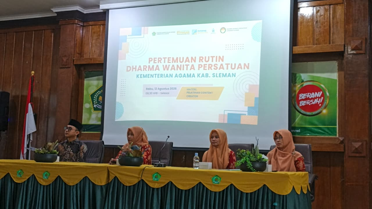 Kepala MIN 1 Sleman Ikuti Pelatihan Konten Kreator DWP Kemenag